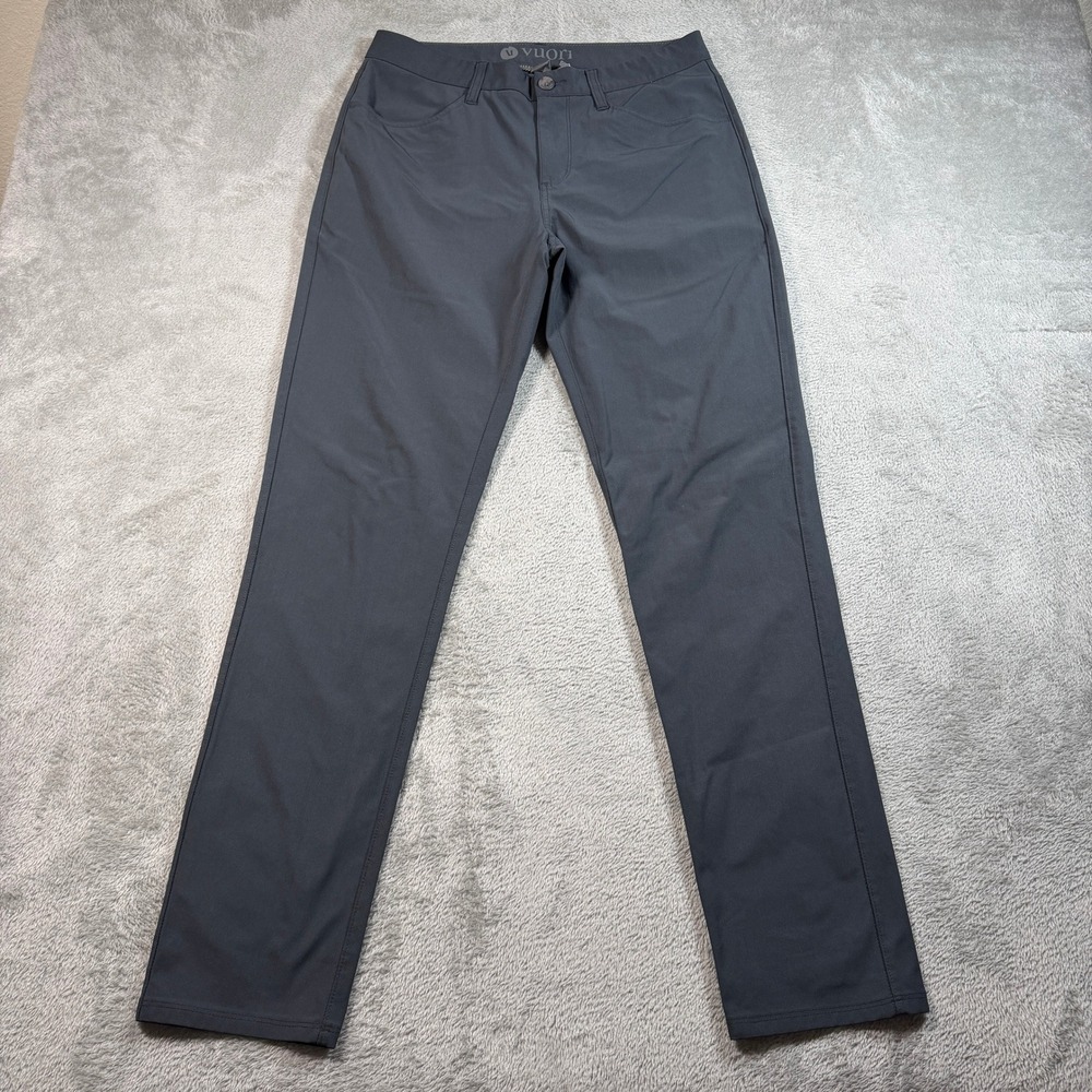 Vuori Meta Pant Mens 30x31 Grey Slim Fit Performance Travel Golf Chino V430